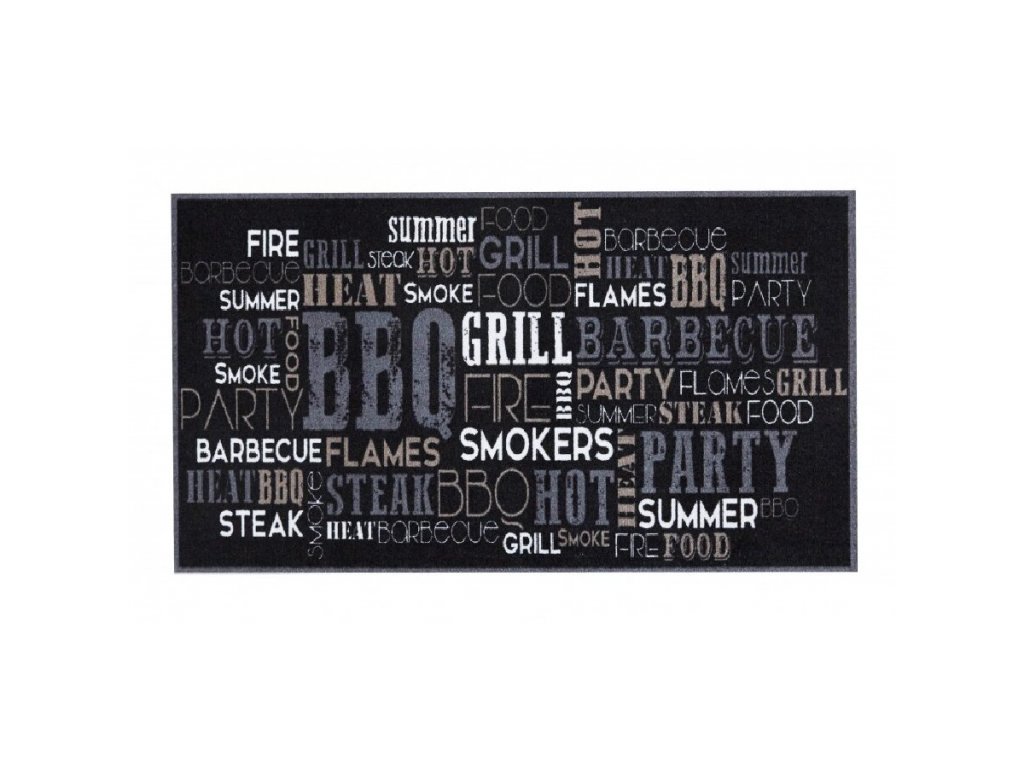 Kuchynský prateľný koberec FLOMA BBQ (Cfl-S1) - 67 x 120 x 0,5 cm