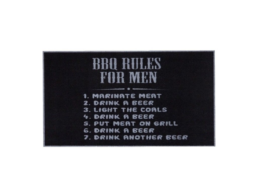 Kuchynský prateľný koberec FLOMA BBQ Rules (Cfl-S1) - 67 x 120 x 0,5 cm