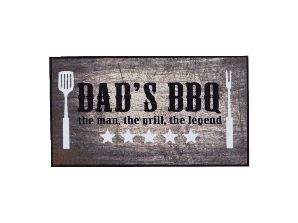 Kuchynský prateľný koberec FLOMA Dad‘s BBQ (Cfl-S1) - 67 x 120 x 0,5 cm