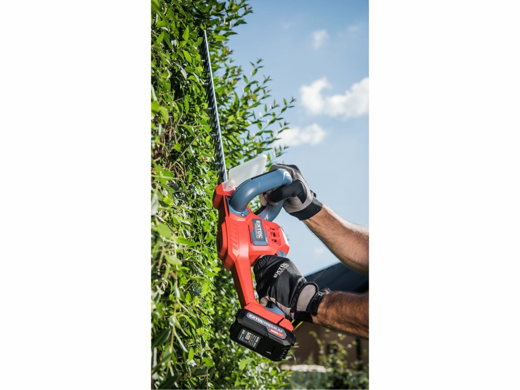 Nožnice na živý plot akumulátorové, Garden 20V/2Ah, lišta 510mm, EXTOL PREMIUM