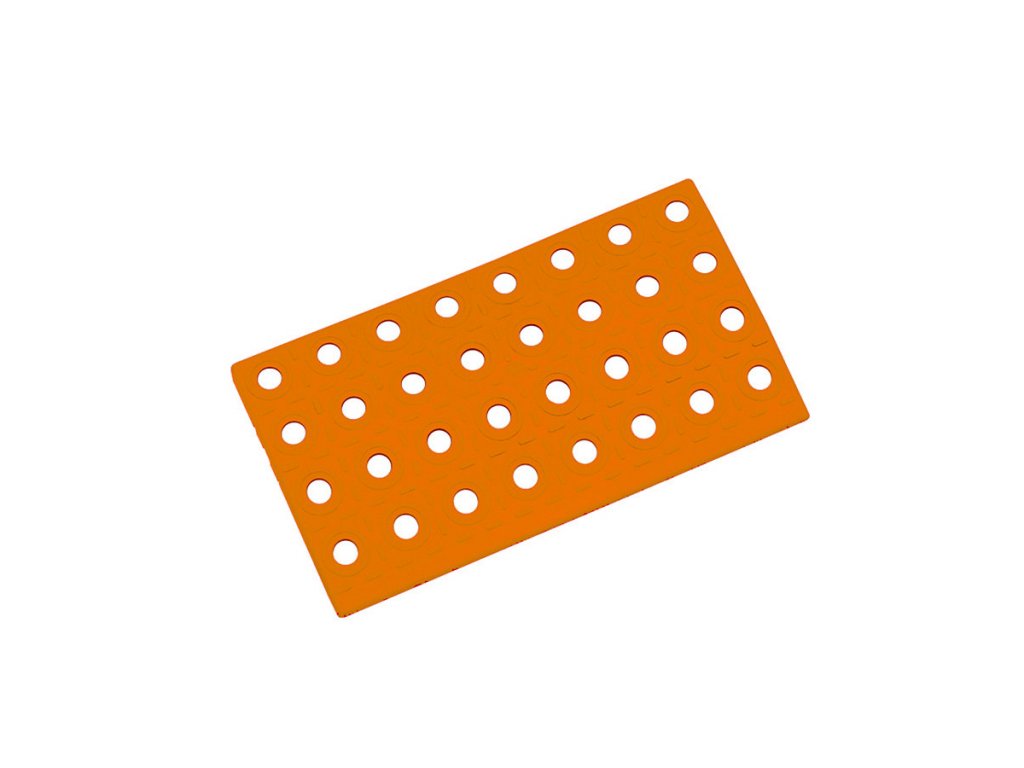 Oranžový polyetylénový nájazd AvaTile AT-STD - 25 x 13,7 x 1,6 cm