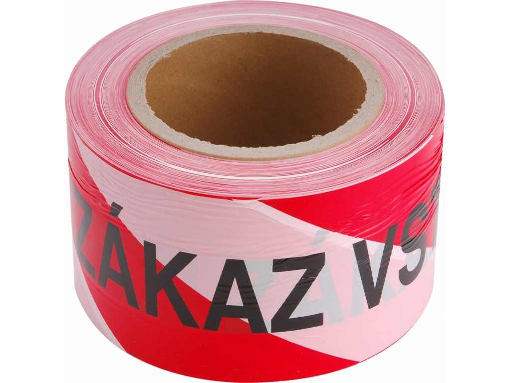 Páska ZÁKAZ VSTUPU červeno-biela, 75mm x 250m, EXTOL CRAFT