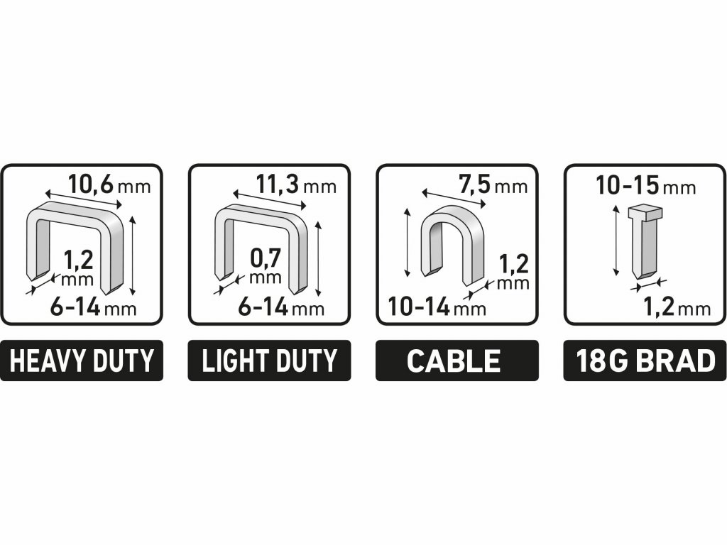 Pištoľ sponkovacia 4-funkčná, dĺžka spony 6-10mm/6-14mm, EXTOL PREMIUM