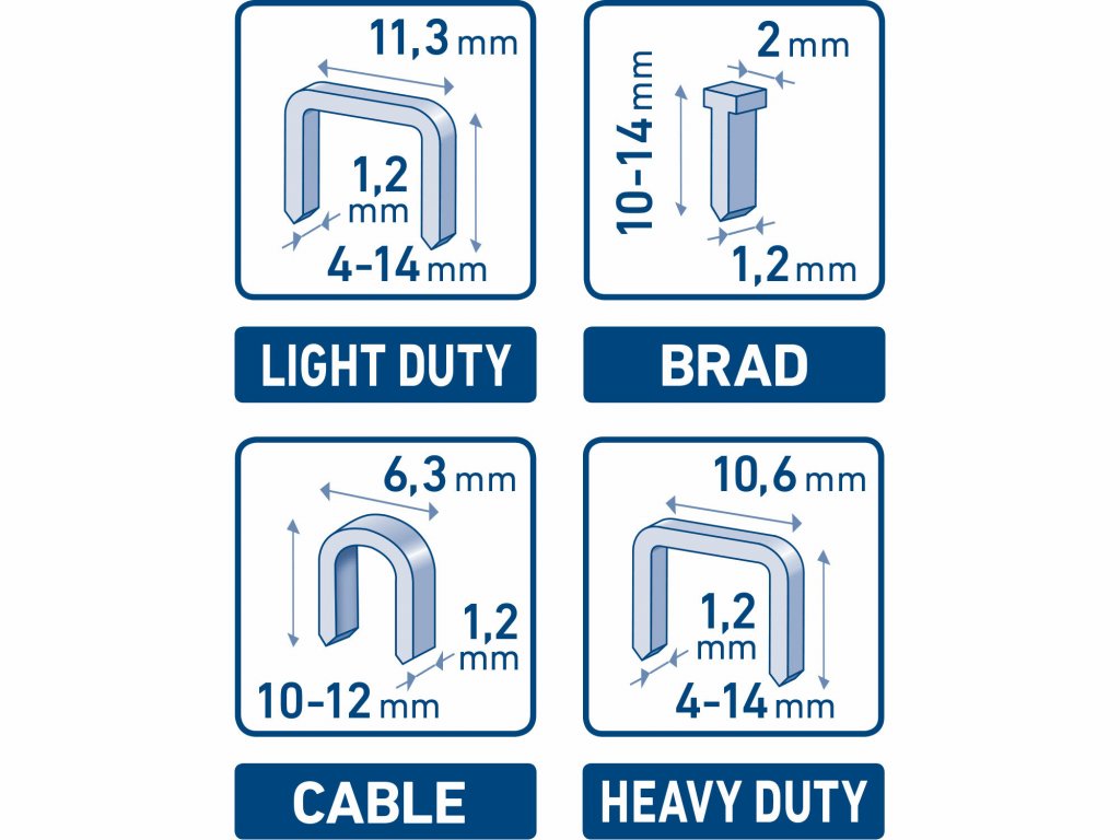 Pištoľ sponkovacia, hrúbka spony 1,2mm, dĺžka spony 4-14mm, EXTOL CRAFT