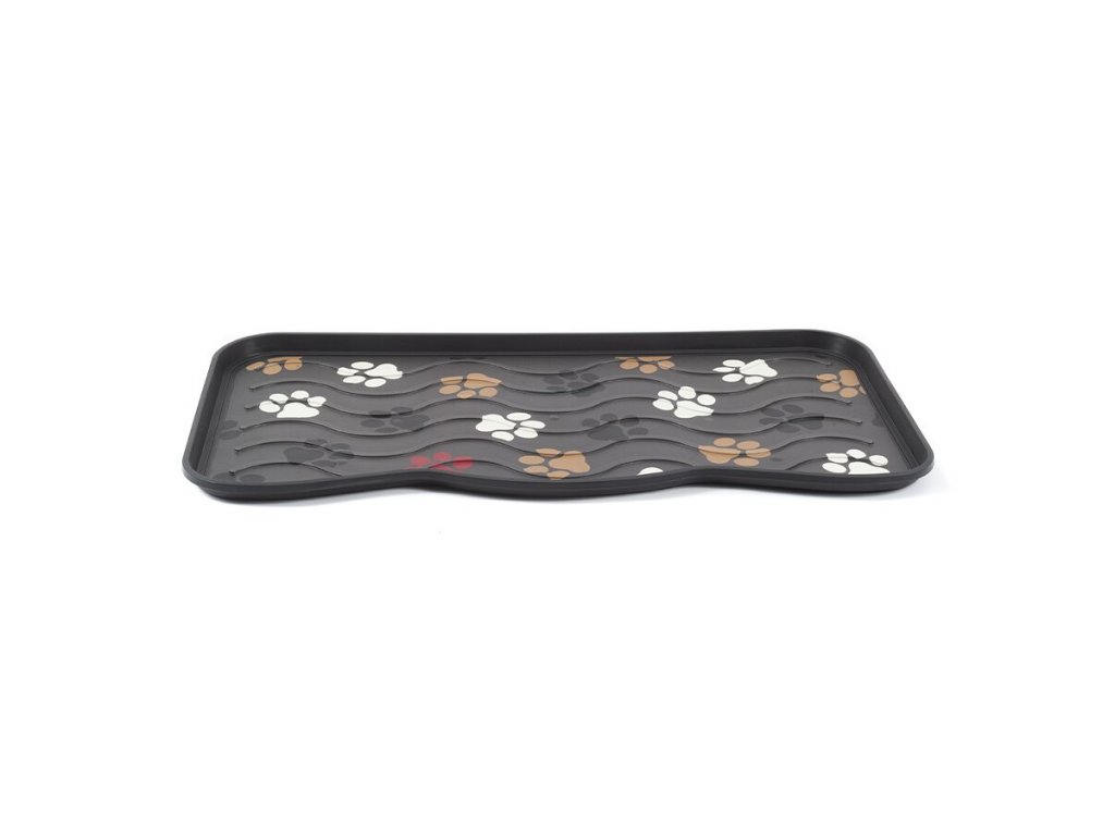 Plastový odkvapkávač na topánky FLOMA Red Stamp Paw - 38 x 75 x 2,1 cm