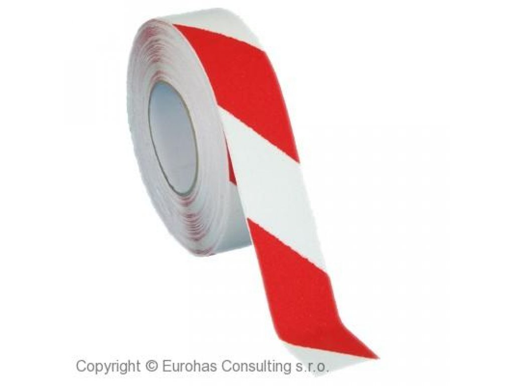Protisklzová páska bielo-červená PH 18m x 5cm