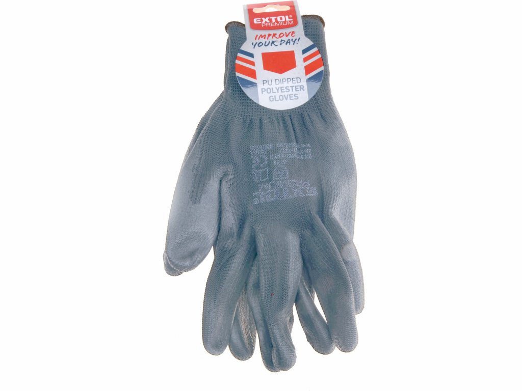 Rukavice nylon, máčané v nitrile,  L/10", EXTOL PREMIUM