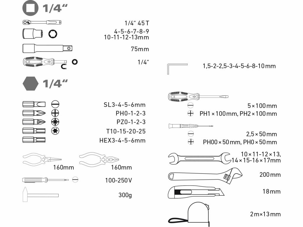 Sada náradia, 35-dielna, EXTOL CRAFT