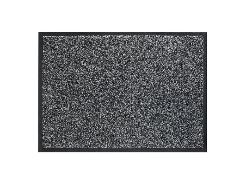 Šedá vnútorná čistiaca prateľná vstupná rohož FLOMA Magic - 75 x 85 x 1 cm