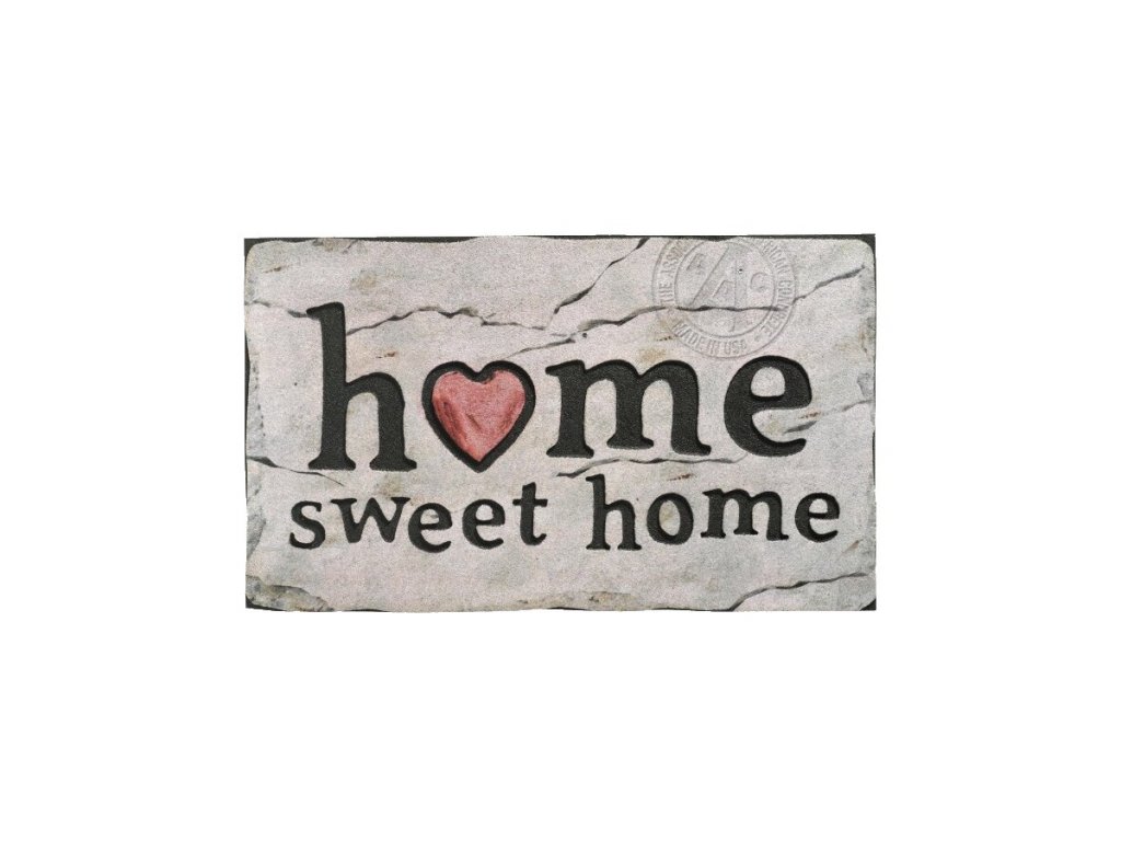 Šedá vnútorná čistiaca vstupná rohož FLOMA Home Sweet Home - 46 x 76 x 1 cm