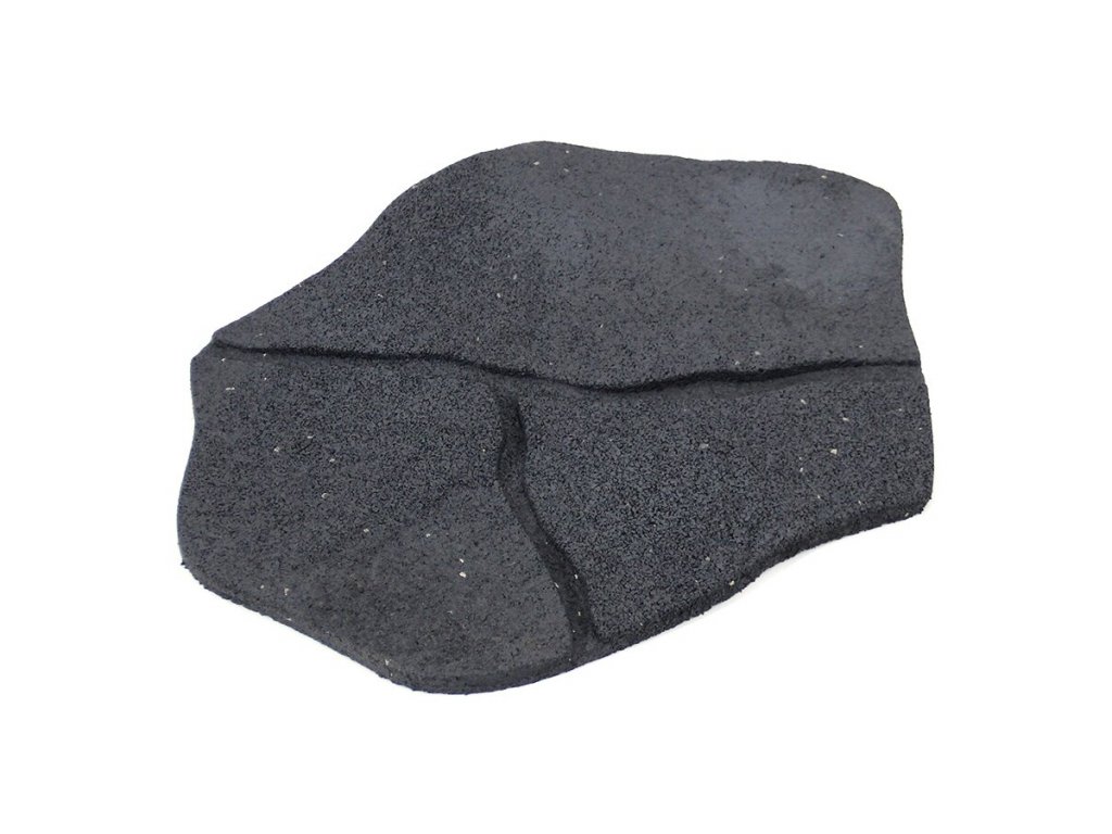 Šedý gumový záhradný nášľap (šľapák) FLOMA Stone - 51 x 38 x 1,8 cm