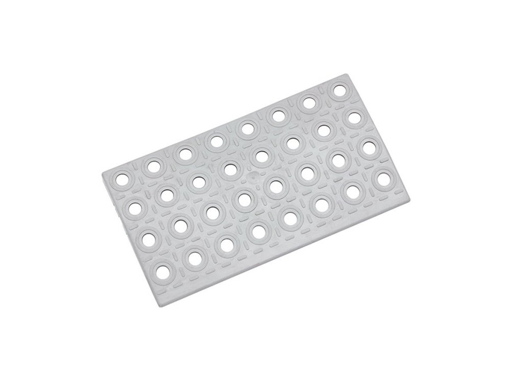 Šedý polyetylénový nájazd AvaTile AT-STD - 25 x 13,7 x 1,6 cm