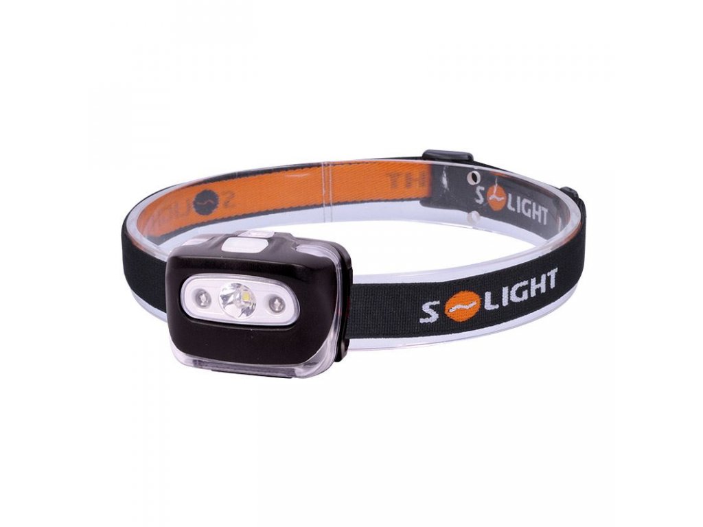 Solight čelová LED svietidlo, 3W + červené svetlo, 3x AAA