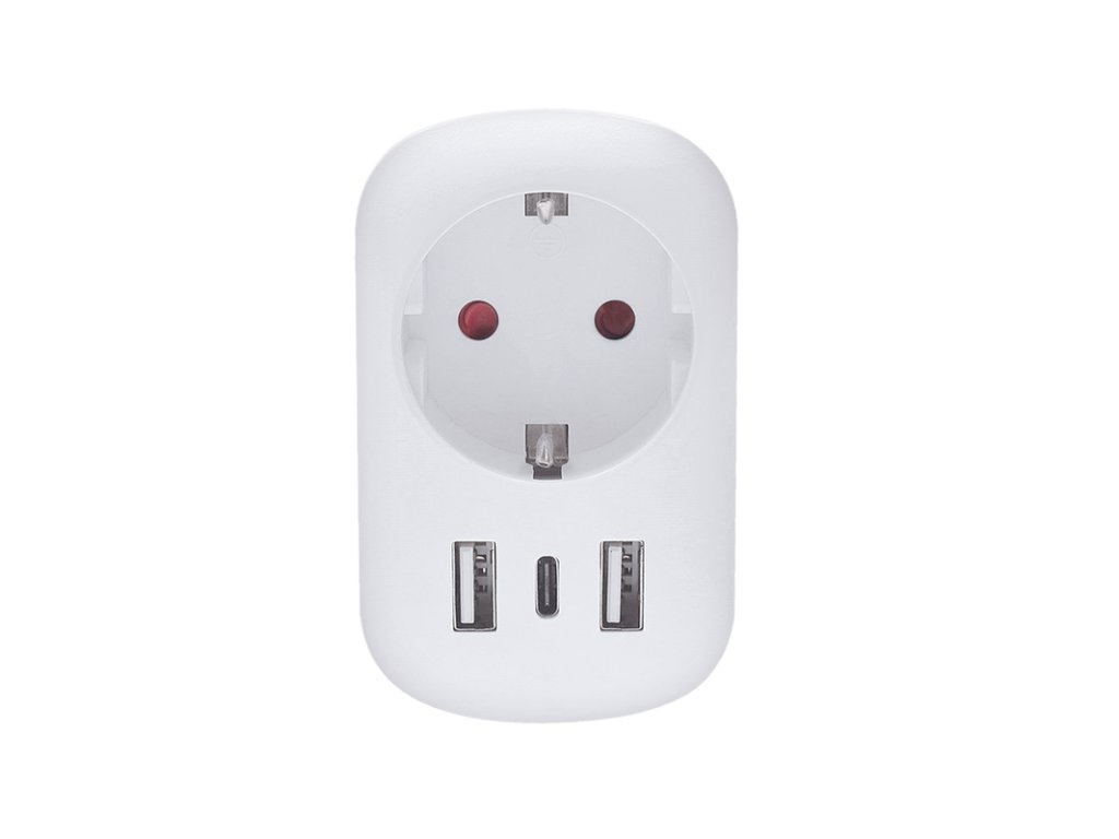Solight cestovný adaptér s USB do Spojených štátov, typ B