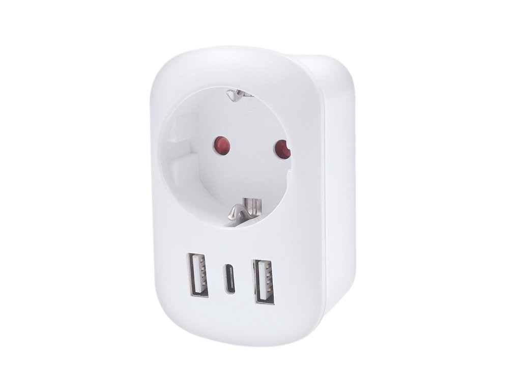 Solight cestovný adaptér s USB do Spojených štátov, typ B