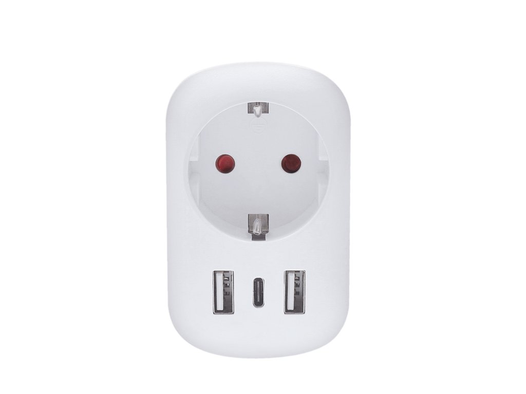 Solight cestovný adaptér s USB do Veľkej Británie, typ G