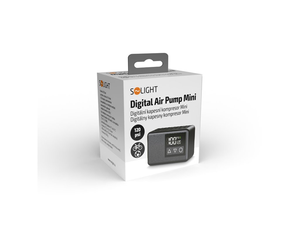 Solight digitálny kapesny kompresor mini