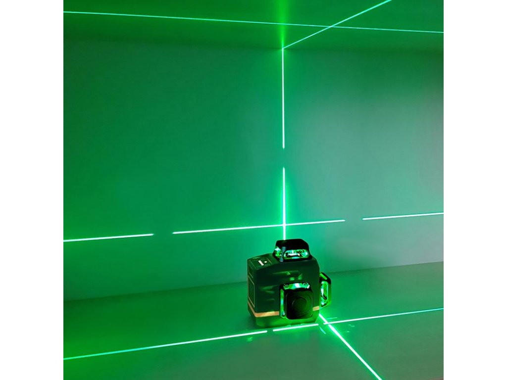 Solight laserová vodováha 12 línií, 360 °, zelený laser