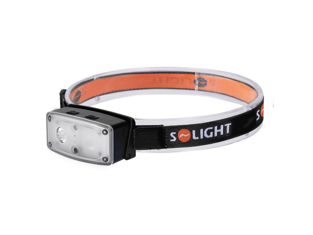 Solight LED čelové nabíjacie svietidlo, 100lm, sensor, Li-Ion