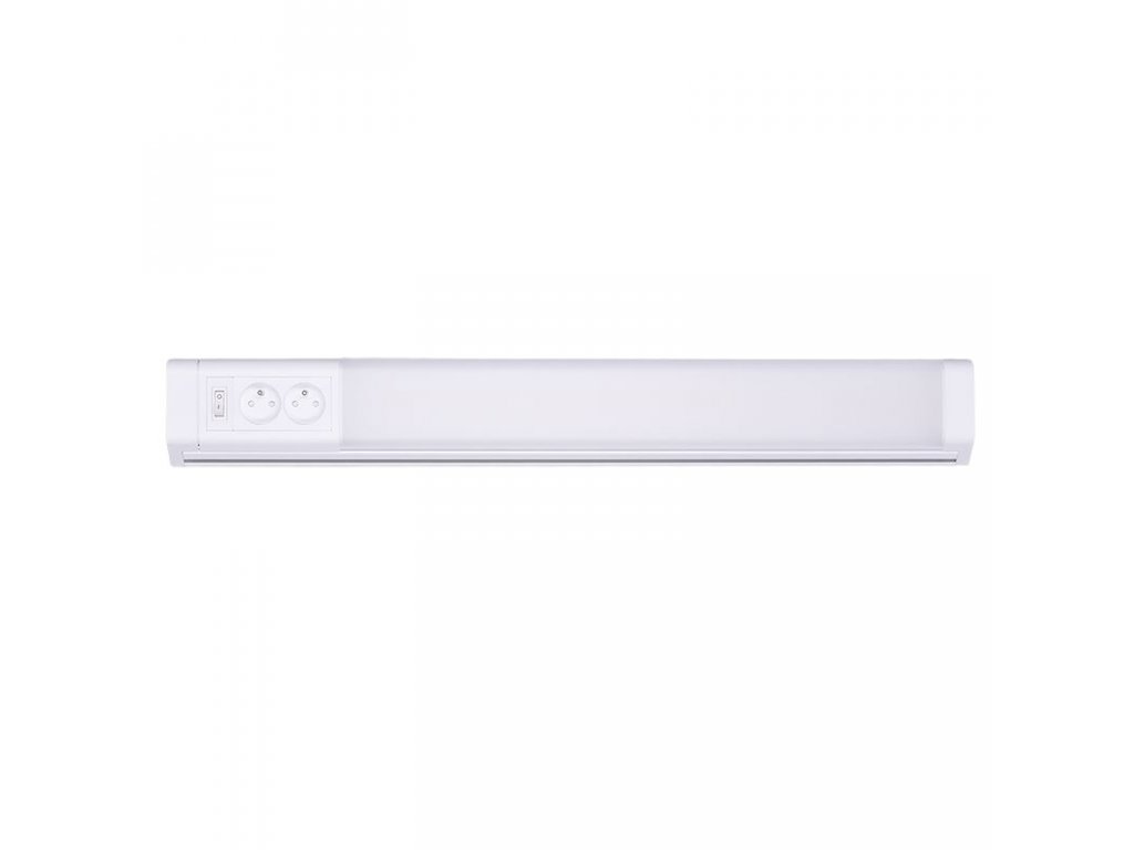 Solight LED kuchynské svietidlo, 2x zásuvka, vypínač, 10W, 4100K, 51cm