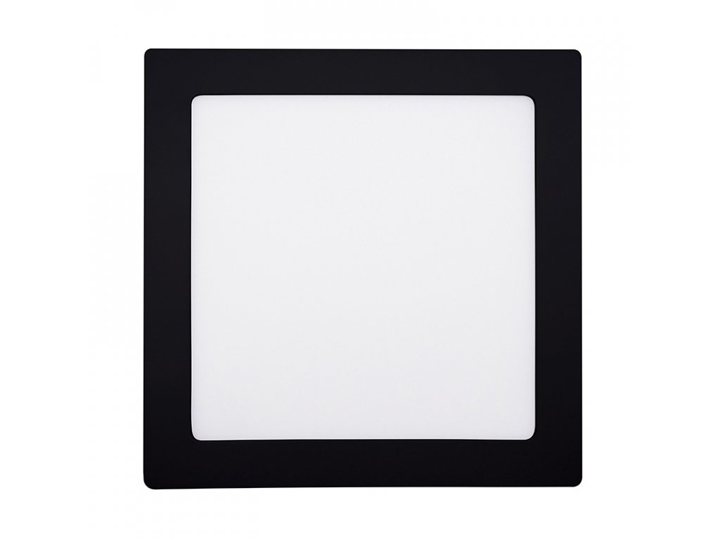 Solight LED mini panel CCT, prisazený, 18W, 1530lm, 3000K, 4000K, 6000K, štvorcový, čierna farba