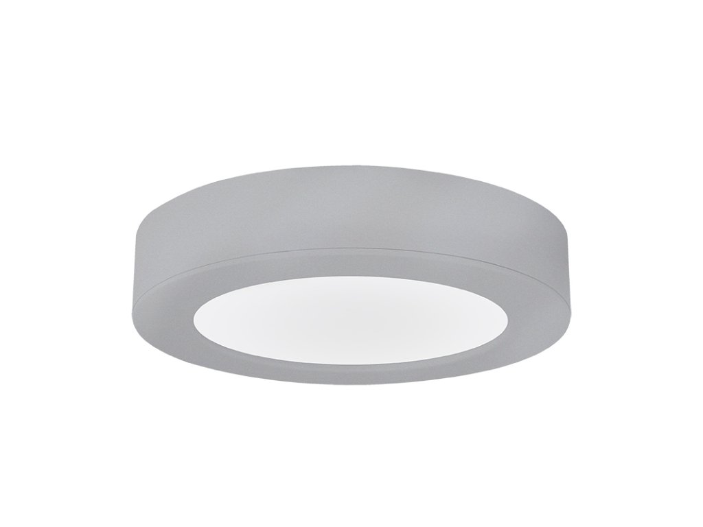 Solight LED mini panel kúpeľňový 2v1, 3CCT, podhľadový / prisadený, 12W, 1020lm, IP54, strieborna, okrúhly
