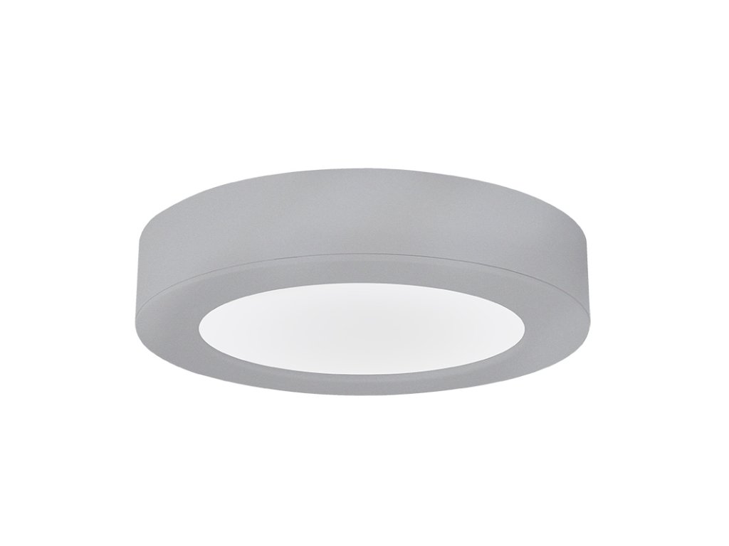 Solight LED mini panel kúpeľňový 2v1, 3CCT, podhľadový / prisadený, 18W, 1530lm, IP54, strieborna, okrúhly