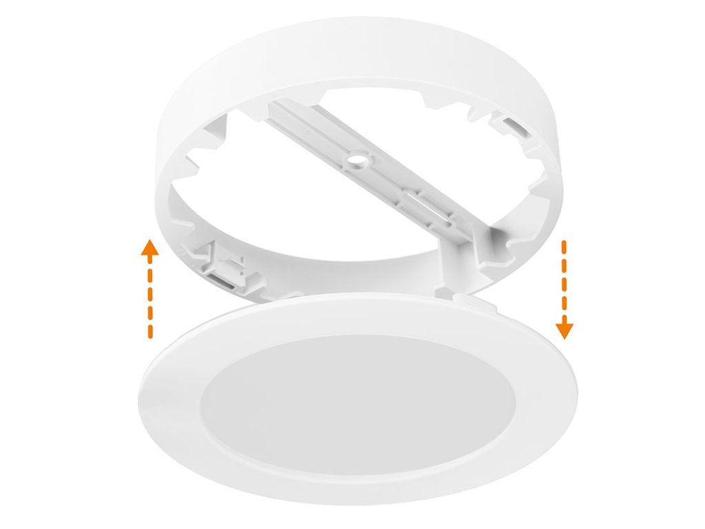 Solight LED mini panel kúpeľňový 2v1, 3CCT, podhľadový / prisadený, 24W, 2040lm, IP54, biela, okrúhly