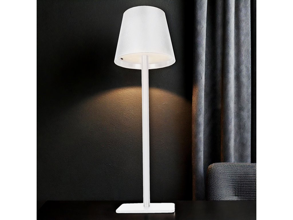 Solight LED nabíjacia lampička Lucca, 120lm, zmena CCT, stmievanie, biela