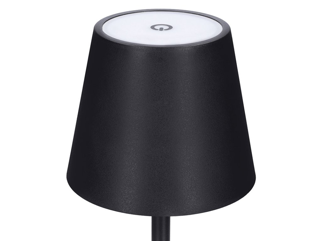 Solight LED nabíjacia lampička Lucca, 120lm, zmena CCT, stmievanie, čierna