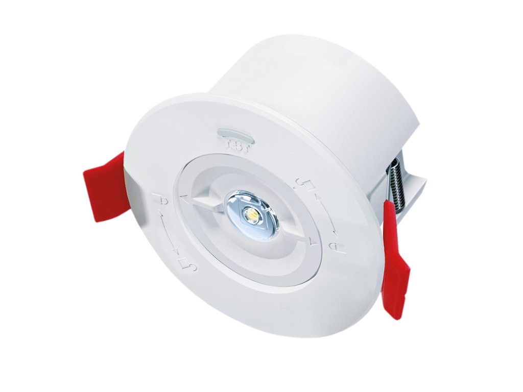 Solight LED núdzové osvetlenie podhľadové, 200lm, IP65, LiFePo4 1800mAh batéria, autotest
