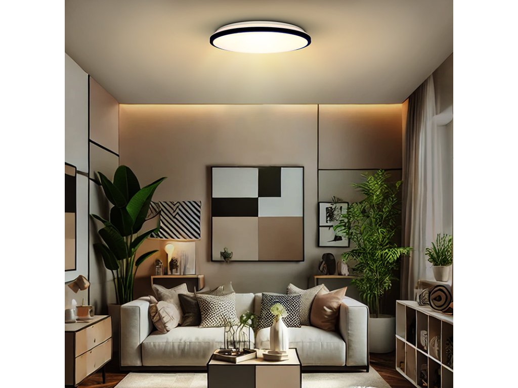 Solight LED osvětlení s dálkový ovladačem Jamil, 48W, 3360lm, 40cm, změna chromatičnosti, stmívatelné