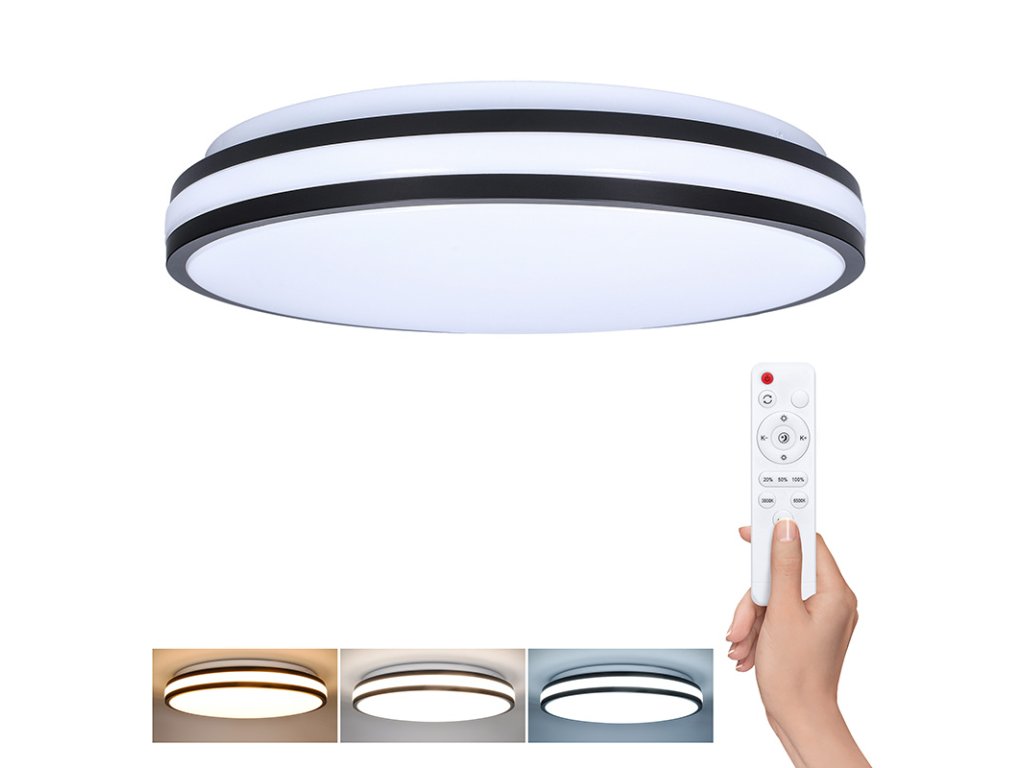 Solight LED osvětlení s dálkový ovladačem Laskos, 48W, 3360lm, 39cm, změna chromatičnosti, stmívatelné