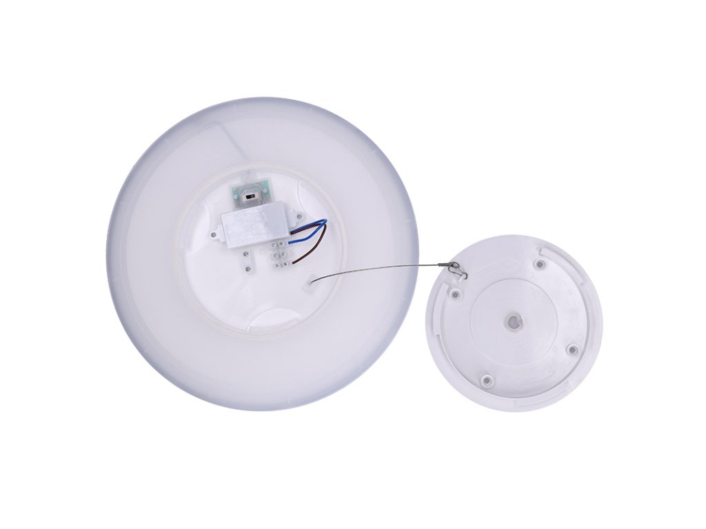 Solight LED osvetlenie Acate s ochranou proti vlhkosti, IP54, 24W, 2160lm, 3CCT, 30cm, strieborná