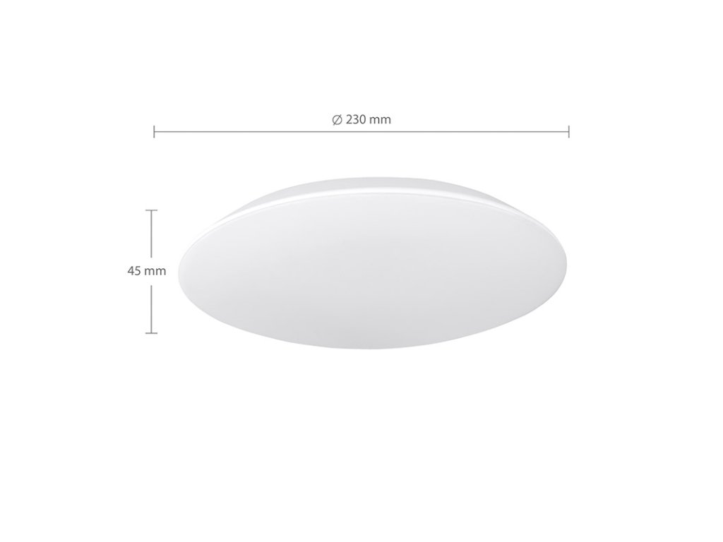Solight LED osvetlenie Adrano s ochranou proti vlhkosti, IP54, 12W, 1020lm, 3CCT, 23cm