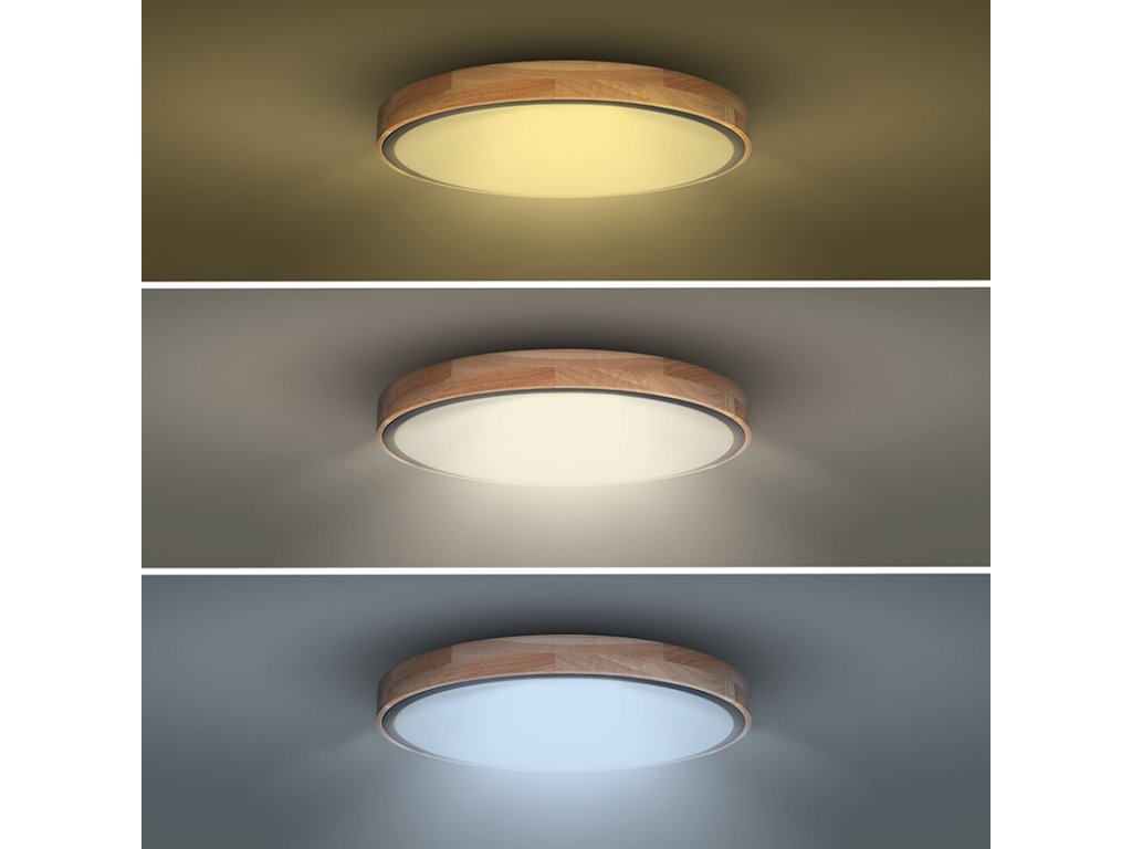 Solight LED osvetlenie s diaľkovým ovládačom Iron Oak, 60W, 4200lm, 51cm, zmena chromatičnosti, stmievateľné