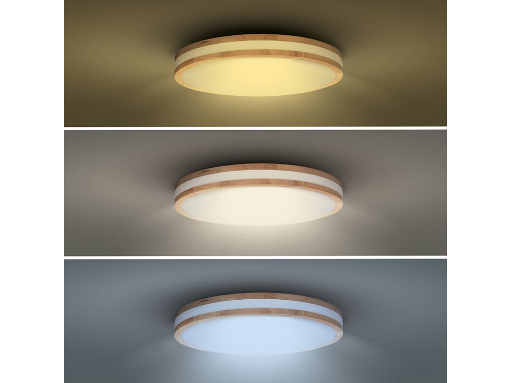 Solight LED osvetlenie s diaľkovým ovládačom Woody, 60W, 4200lm, 50cm, zmena chromatickosti, stmievateľné