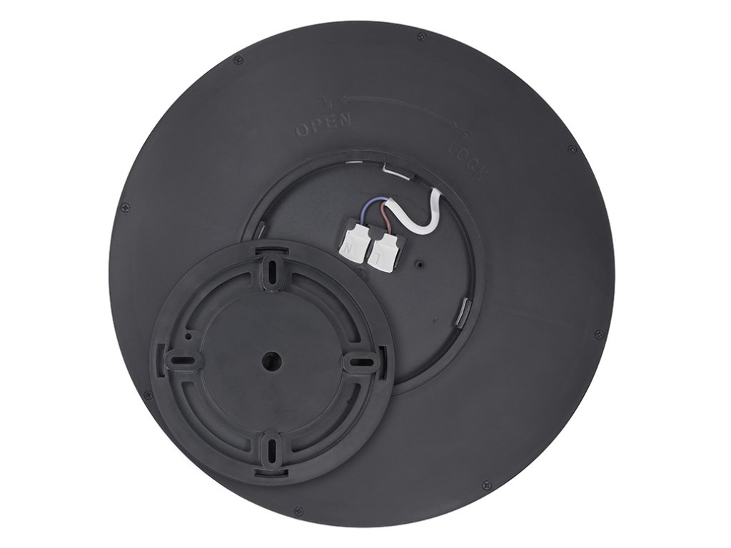 Solight LED osvetlenie s diaľkovým ovládačom Estela Black, 36W, 2700lm, 30cm, zmena chromatickosti, stmievateľná