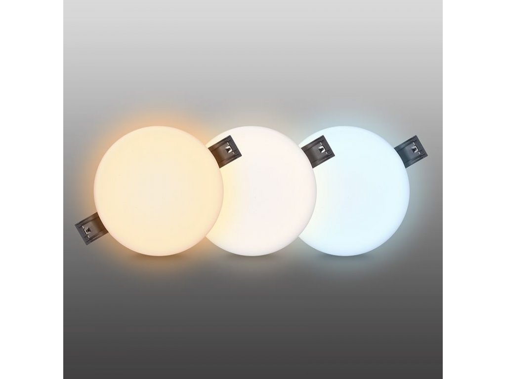 Solight LED podhľadové svietidlo CCT, IP44, 8W, 720lm, 3000K, 4000K, 6000K, okrúhly
