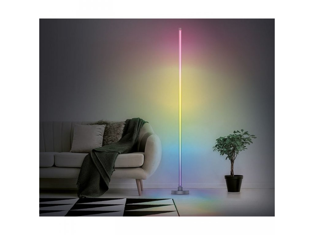 Solight LED smart stojaca lampa Rainbow, wifi, RGB, CCT, 140 cm
