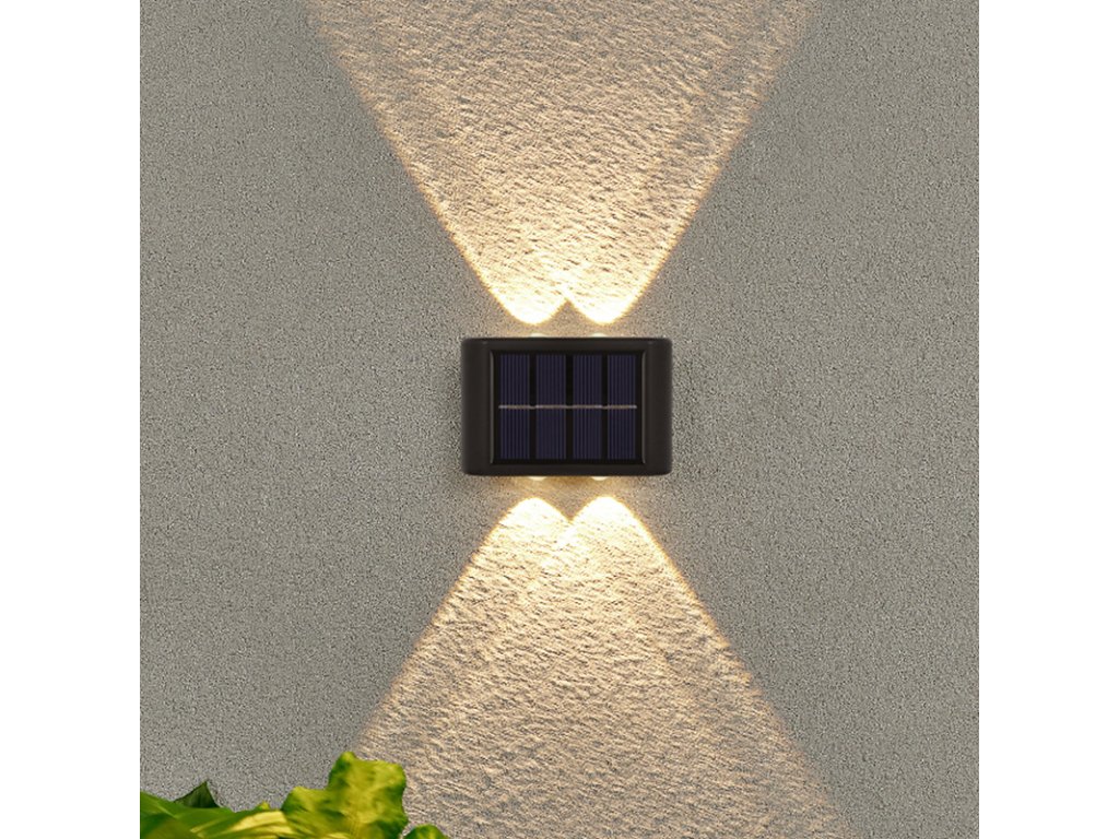 Solight LED solárne nástenné svetlo, teplá a studená biela, 15x10cm
