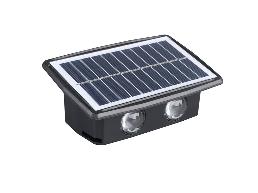 Solight LED solárne nástenné svetlo, teplá a studená biela, 15x10cm