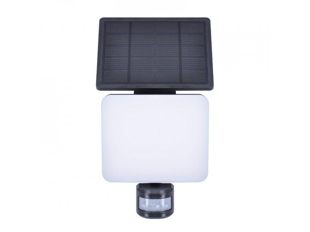 Solight LED solárne svetlo so senzorom, 11W, 1200lm, 3CCT, Li-Ion, čierna