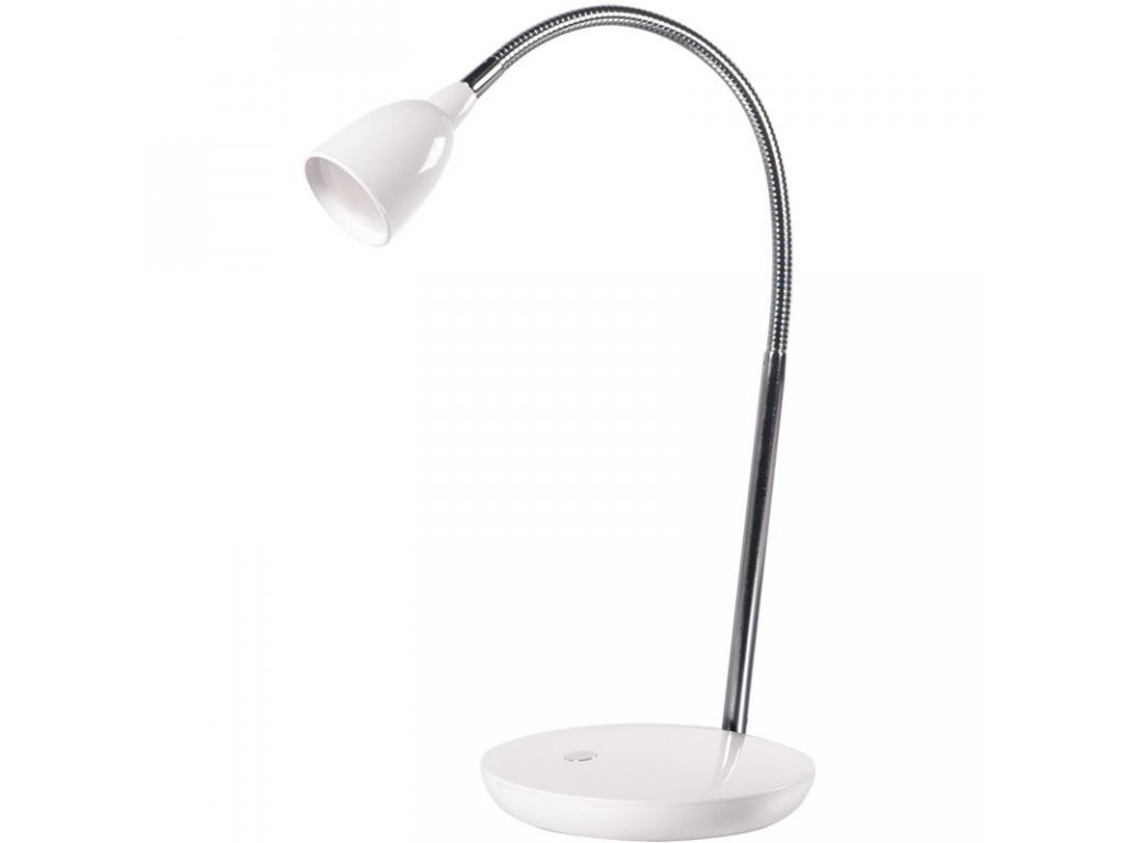 Solight LED stolná lampička, 2,5W, 3000K, podstavec, biela farba