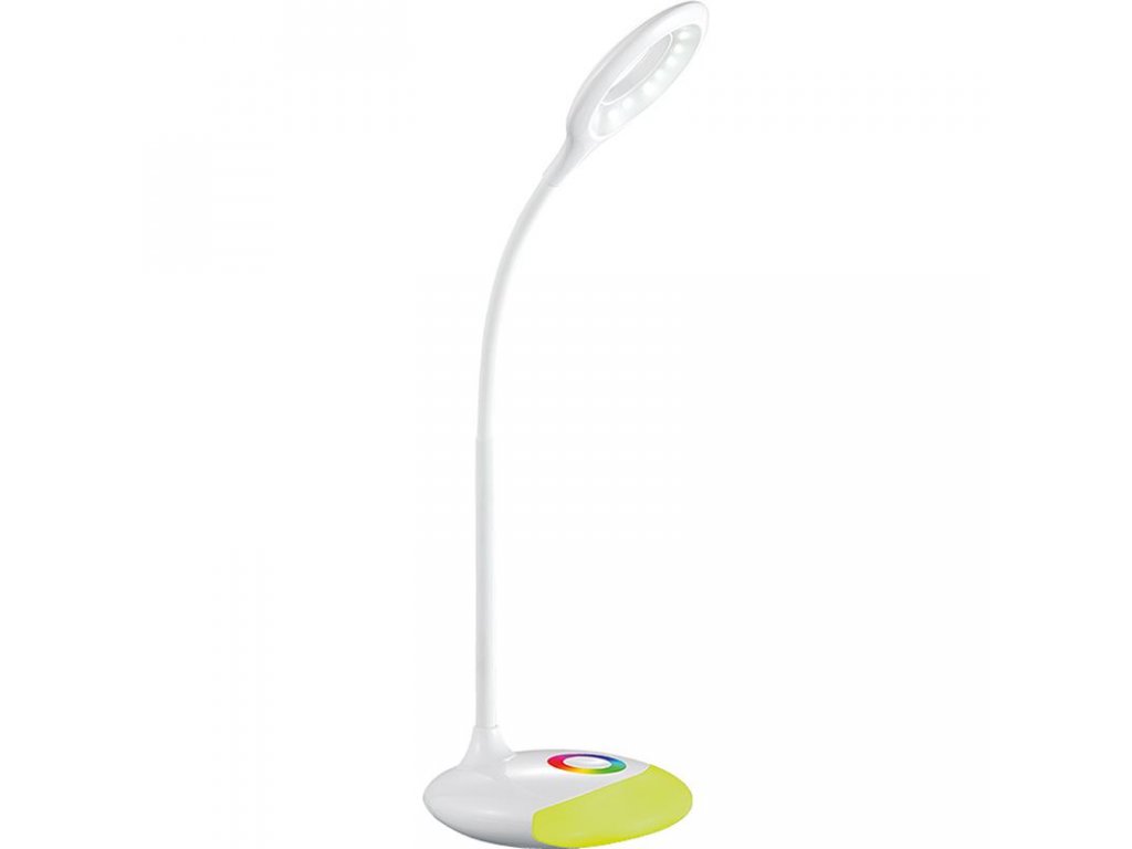 Solight LED stolná lampička nabíjacia, 5W, RGB podsvietenie, stmievateľná, USB napájanie