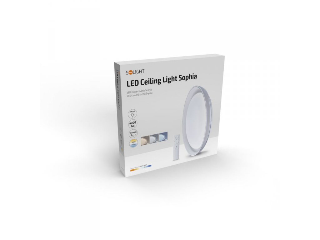 Solight LED stropné svetlo Sophia, 60W, 4200lm, stmievateľné, zmena chromatičnosti, diaľkové ovládanie