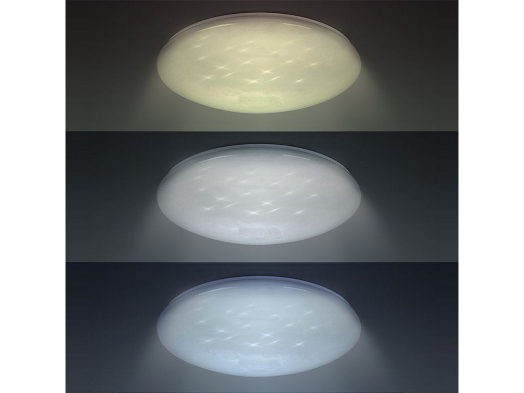 Solight LED stropné svetlo Star, okrúhle, 24W, 2400lm, diaľkové ovládanie, 37cm