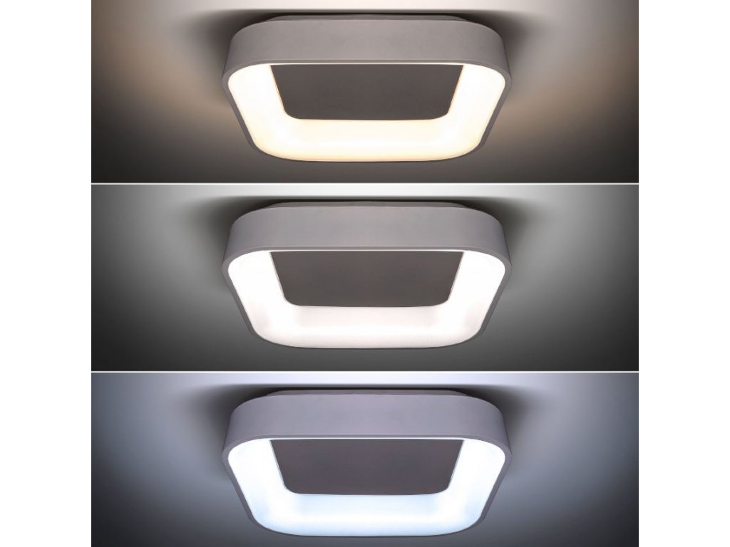 Solight LED stropné svetlo štvorcové Treviso, 48W, 2880lm, stmievateľné, diaľkové ovládanie, biela