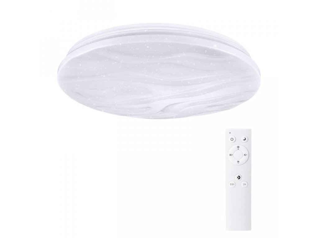 Solight LED stropné svetlo Wave, 30W, 2100lm, stmievateľné, zmena chromatičnosti, diaľkové ovládanie