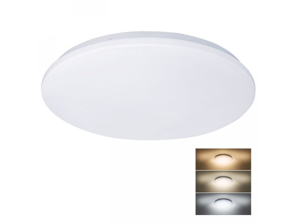 Solight LED stropné svietidlo PLAIN, 3CCT, 36W, 2520lm, 3000K, 4000K, 6000K, okrúhle, 45cm